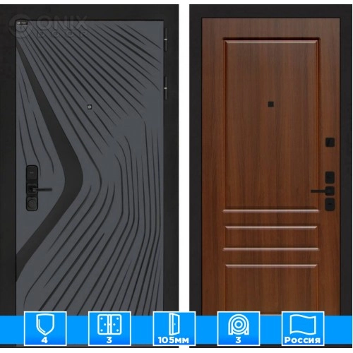 Входная дверь LEOLAB 03 - Орех бренди