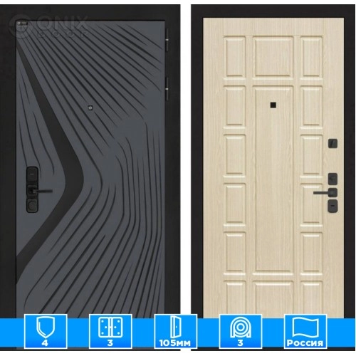 Входная дверь LEOLAB 12 - Беленый дуб