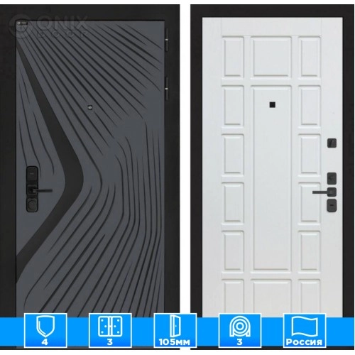 Входная дверь LEOLAB 12 - Белое дерево