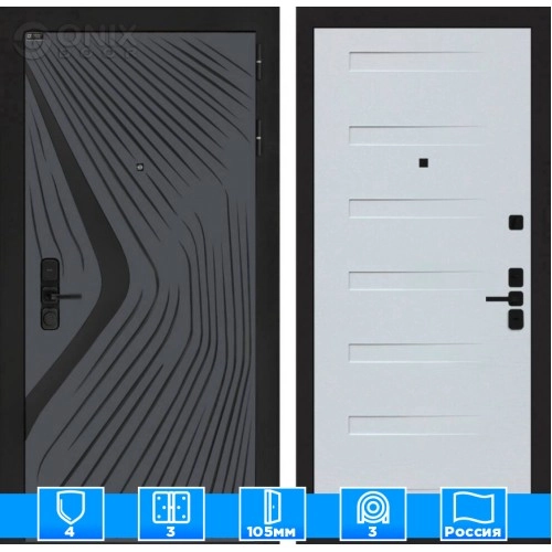 Входная дверь LEOLAB 14 - Дуб кантри белый