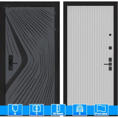 Входная дверь LEOLAB 29 - Белый рельеф софт