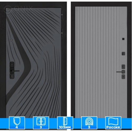 Входная дверь LEOLAB 29 - Серый рельеф софт