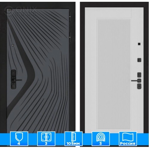 Входная дверь LEOLAB 30 - Белый рельеф софт