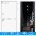 Входная дверь Лайн WHITE с Зеркалом тонированным Максимум - Черный кварц