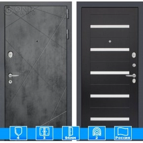 Входная дверь LOFT 01 - Венге, стекло белое