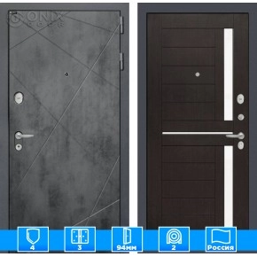 Входная дверь LOFT 02 - Венге, стекло белое