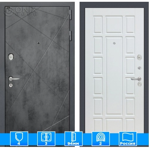 Входная дверь LOFT 12 - Белое дерево