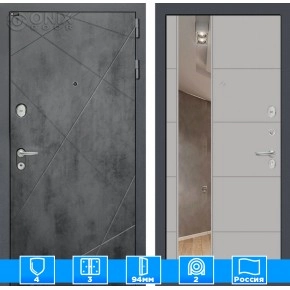 Входная дверь LOFT с Зеркалом 19 - Грей софт