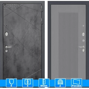 Входная дверь LOFT 30 - Серый рельеф софт