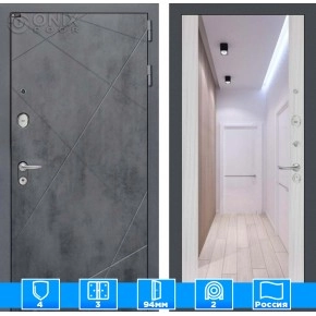 Входная дверь LOFT с Зеркалом Максимум - Сандал белый