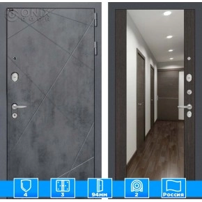 Входная дверь LOFT с Зеркалом Максимум - Венге