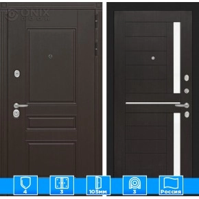 Входная дверь Мегаполис 02 - Венге, стелко белое