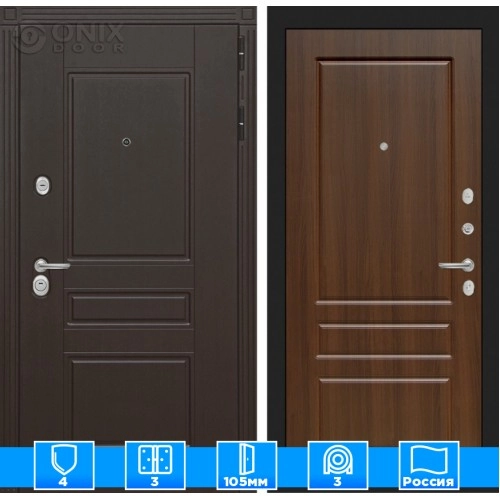 Входная дверь Мегаполис 03 - Орех бренди