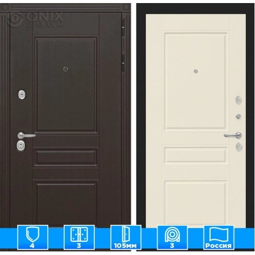 Входная дверь Мегаполис 03 - Крем софт