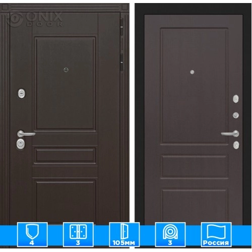 Входная дверь Мегаполис 03 - Орех премиум