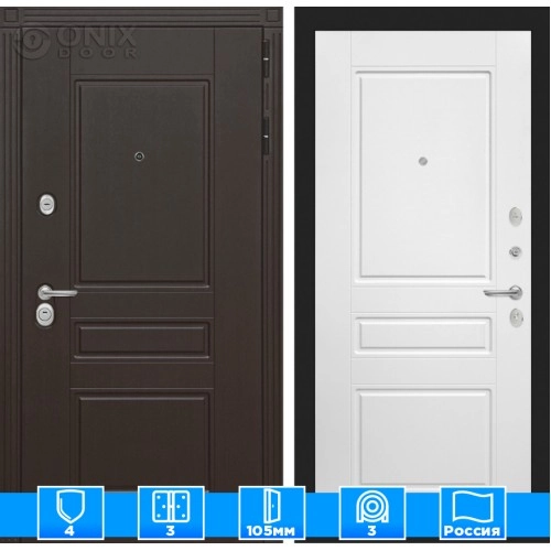 Входная дверь Мегаполис 03 - Белый софт