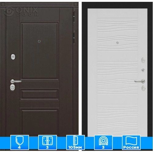 Входная дверь Мегаполис 06 - Белое дерево