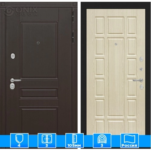 Входная дверь Мегаполис 12 - Беленый дуб