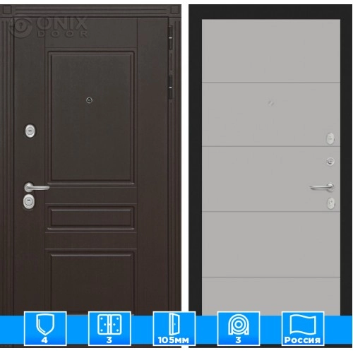 Входная дверь Мегаполис 13 - Грей софт