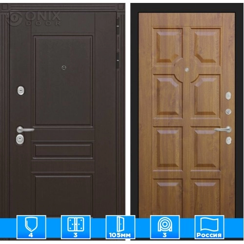 Входная дверь Мегаполис 17 - Золотой дуб