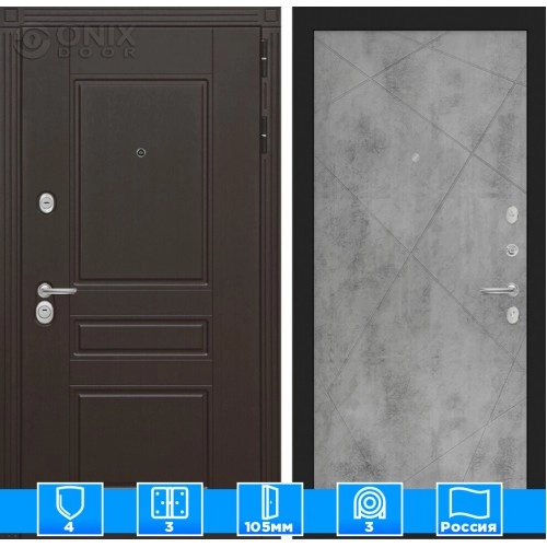 Входная дверь Мегаполис 24 - Бетон светлый