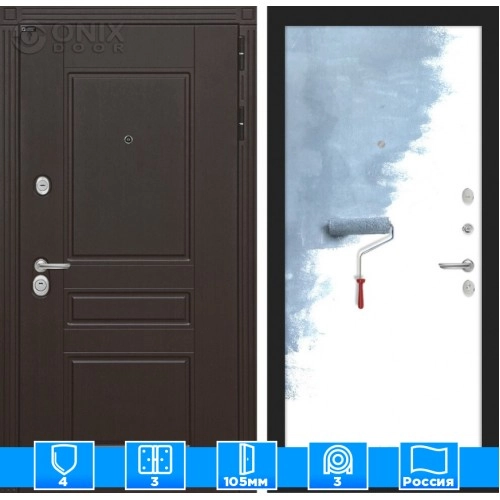 Входная дверь Мегаполис 28 - Грунт под покраску