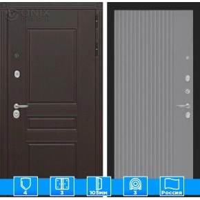 Входная дверь Мегаполис 29 - Серый рельеф софт