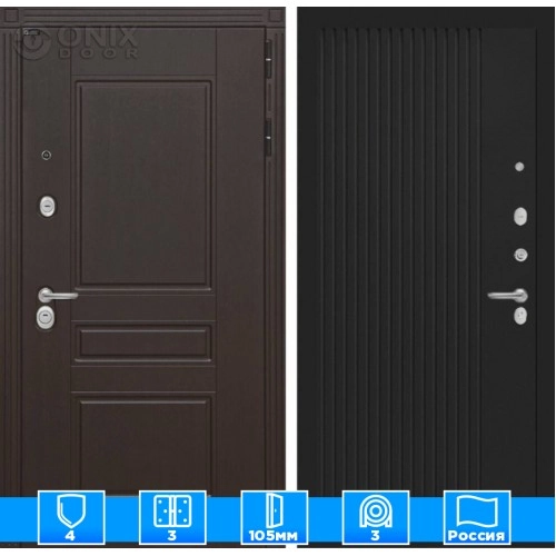 Входная дверь Мегаполис 29 - Черный кварц