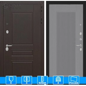 Входная дверь Мегаполис 30 - Серый рельеф софт