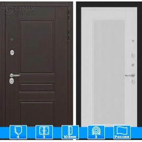 Входная дверь Мегаполис 30 - Белый рельеф софт