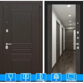 Входная дверь Мегаполис с зеркалом Максимум - Венге