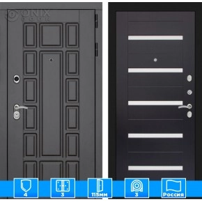 Входная дверь Нью-Йорк 01 - Венге, стекло белое