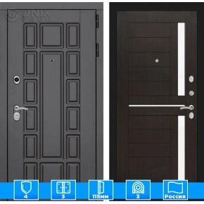 Входная дверь Нью-Йорк 02 - Венге, стекло белое