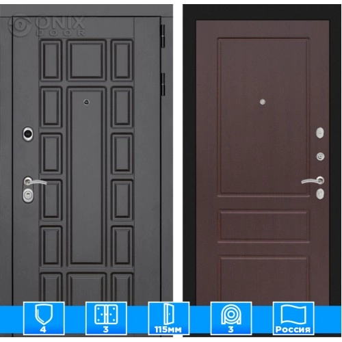 Входная дверь Нью-Йорк 03 - Орех премиум