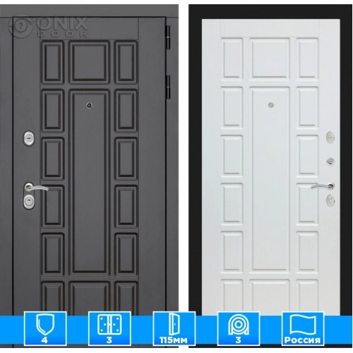 Входная дверь Нью-Йорк 12 - Белое дерево