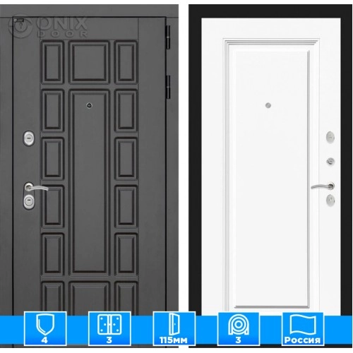 Входная дверь Нью-Йорк 27 - Эмаль RAL 9003