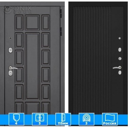 Входная дверь Нью-Йорк 29 - Черный кварц