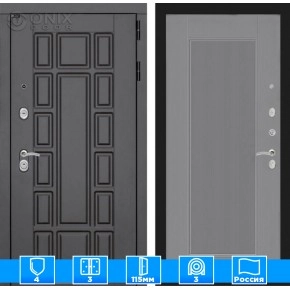 Входная дверь Нью-Йорк 30 - Серый рельеф софт