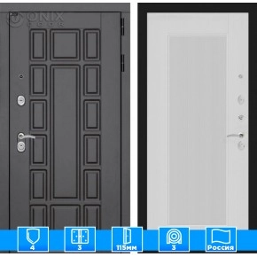 Входная дверь Нью-Йорк 30 - Белый рельеф софт