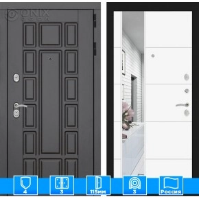 Входная дверь Нью-Йорк с Зеркалом 19 - Белый софт