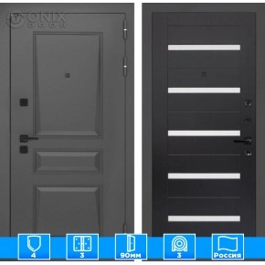 Входная дверь Орлеан 01 - Венге, стекло белое