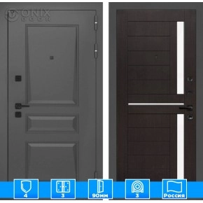 Входная дверь Орлеан 02 - Венге, стекло белое