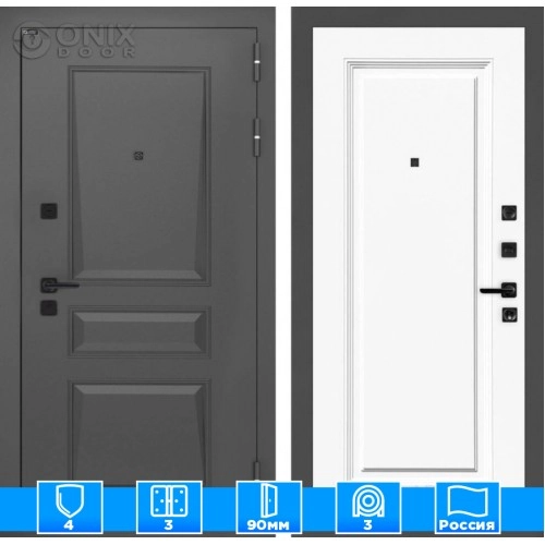 Входная дверь Орлеан 27 - Эмаль RAL 9003