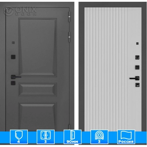 Входная дверь Орлеан 29 - Белый рельеф софт