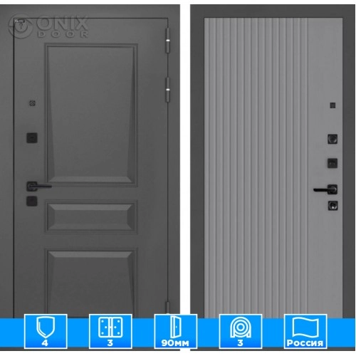 Входная дверь Орлеан 29 - Серый рельеф софт