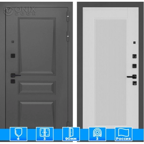 Входная дверь Орлеан 30 - Белый рельеф софт