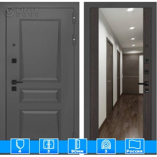 Входная дверь Орлеан с Зеркалом Максимум - Венге