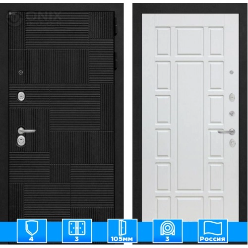 Входная дверь PAZL 12 - Белое дерево