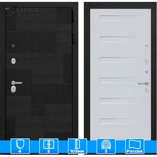 Входная дверь PAZL 14 - Дуб кантри белый горизонтальный