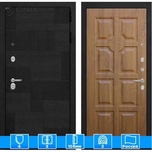 Входная дверь PAZL 17 - Золотой дуб